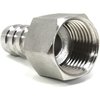 Concord 304 Stainless Steel 1/2" Barb to 1/2" Female FPT Fitting PF-BR-12Fx2